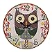 Produktbild Wanduhr/stille Uhr, Eulenmuster-Deko-Uhr, geeignet für Wohnzimmer, Schlafzimmer, Küche (Durchmesser 34 cm)