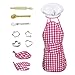 Produktbild Hifuture Kinder Chef Rollenspiel Kostüm Set,Kinder Kochen und Backen Set mit Schürze Chef Hut, Kuchenform Set DIY Rollenspiel Küche Spielzeug