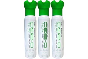 O2GO Oxygen Can with Face Cup 95% Pure Oxygen Lightweight Aluminium Can | for Increased Concentration and Energy (54L (litres) Pack of 3) Made in The UK