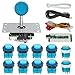 Produktbild Gamtech Arcade Buttons and Joystick Controller Illuminated Kit for Raspberry Pi,PC and Mame Video Games,5V Led Lights Push Buttons and 8 Way Joystick (Blue)