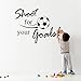 Price comparison product image 44cm * 57cm Exciting Football "Shoot for Your Goals" Inspiring Word for Boys Teenages Bedroom Study Room Background Removable Wall Sticker Decor