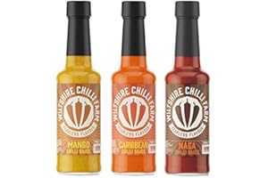 Wiltshire Chilli Farm Mango, Caribbean and Naga Hot Chilli Sauce Set(Pack of 1)