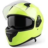 VINZ Kennet Full Face Motorcycle Helmet | with Sun Visor | ECE 22.06 Approved | Scooter &amp; Moped Helmet | in Size XS - XXL | f