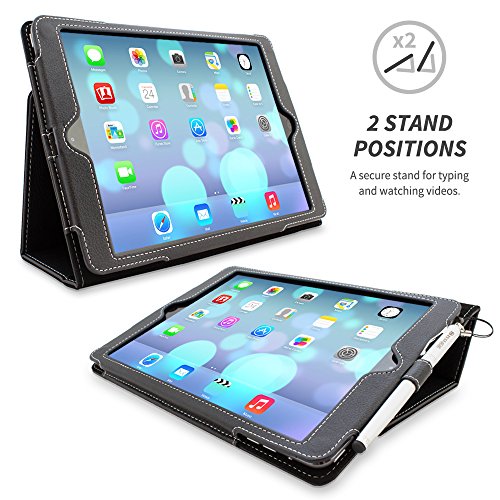 iPad Air Hülle & Neues iPad (2017) 9.7 Zoll Hülle (Schwarz), Snugg™ – Smart Case mit lebenslanger Garantie + Sleep / Wake Funktion für iPad Air (2013) und iPad (2017)