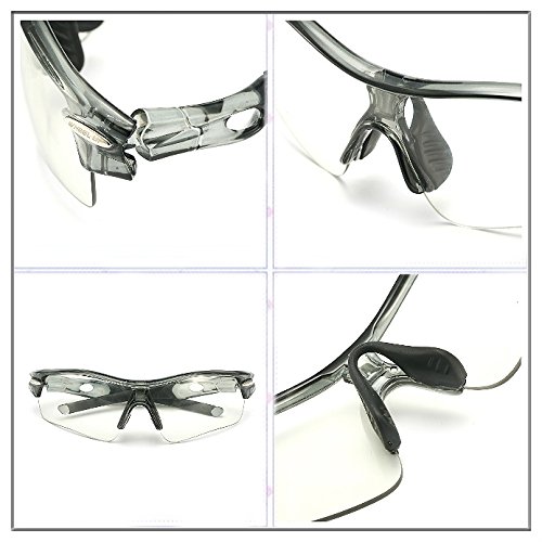 Fahrradbrille,CAMTOA UV Polarisiert Sonnenbrille farbige Radbrille mit 3 wechselbaren Gläser,Damen Herren Sport Brille Schutzbrille für Radfahren Mountainbike Laufen Angeln Golf Outdoor - 3
