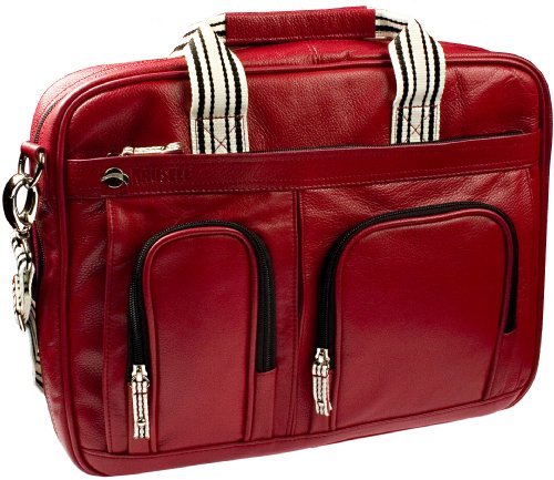 Krusell Breeze Leder Notebooktasche bis 39,6 cm (15,6 Zoll), rot