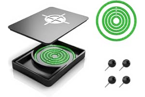 Triformia Premium Darts Accessories with Travel Case, 5 Green Darts Practice Rings, Dart Training Set for Game Improvement, Non-Damaging Pins, Portable for Beginners to Advanced Players