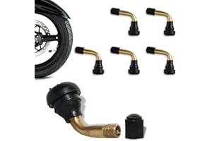 BZKSER PVR70 Roller Ventil, Reifenventil 90 Grad - 6Pcs Messing Tubeless Ventil, für Motorräder, Autos, Fahrräder, Motorroller