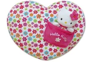 UNBEKANNT Jemini 150977 - Hello Kitty Herzkissen mit Blumendruck