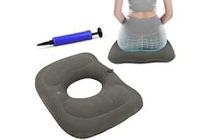 Fivtsme Orthopädisches Sitzkissen, Aufblasbares Sitzkissen Orthopädisch, Hämorrhoiden Sitzkissen mit Pumpe, Aufblasbares Kissen, fur Hämorrhoiden, Steißbeinschmerzen, Post Natal, Sciatica