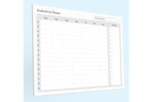 LIFESTYLE PLANNERS Weekly Time Management Planner - Perfect for Home, Office, Study/Revision & General Productivity - A4 size with 52 tear off sheets - Quality 100gsm paper with sturdy 1250 micron white backing board