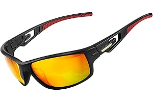GOITEIA Goitiea Lunettes de soleil de sport polarisées pour homme et femme, protection UV pour le cyclisme, la course, la pêche, le golf, cadre léger TR 90