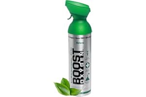 Boost Oxygen Portable Oxygen Cylinder with 95% Oxygen - 9L, 1x9L Oxygen Canister with Oxygen Mask for More Than 150 Inhalations - Portable Oxygen Can, Oxygen for Home use (Natural Flavour)