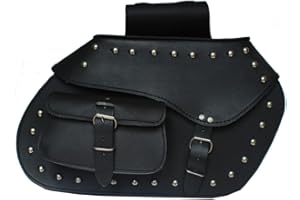 LOVO - Alforjas Laterales para Moto de Cuero Auténtico - Alforjas Moto Custom Impermeables y Elegantes - Maletas Laterales - Accesorios para Moto de Alta Durabilidad - 2 x 15 litros