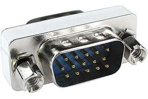 rhinocables - VGA 15 Pin Male to Male SVGA Adapter | Convert Female to Male Connections | Extend & Join Cables | Ideal for Monitors & Projectors | Compatible with DVI to VGA Adapter Gender Changer