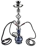 Shisha, Hookah, Orientalische Wasserpfeife mit 3 Schläuchen, inklusive Zange, Tonkopf Shisha Höhe- ca. 49cm Nargile Hookah mit Tonkopf und Zange. F008