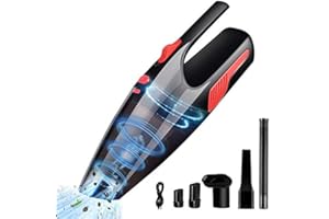 ATACT Bezprzewodowy Odkurzacz RęCzny O DużEj, Akumulator Litowo-Jonowy Mini Odkurzacz RęCzny Szybkie łAdowanie, Odkurzacz Samochodowy do Czyszczenia i Samochodu