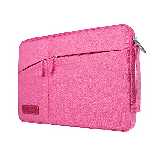 Acxeon Business Laptop Netebook Hülle Sleeve Tasche einfachen Stil Wasserabweisendes Nylongewebe Notebook Sleeve für MacBook Air / Pro Retina, Surface pro4, Ultrabook /Netbook (11″, Pink) - 2