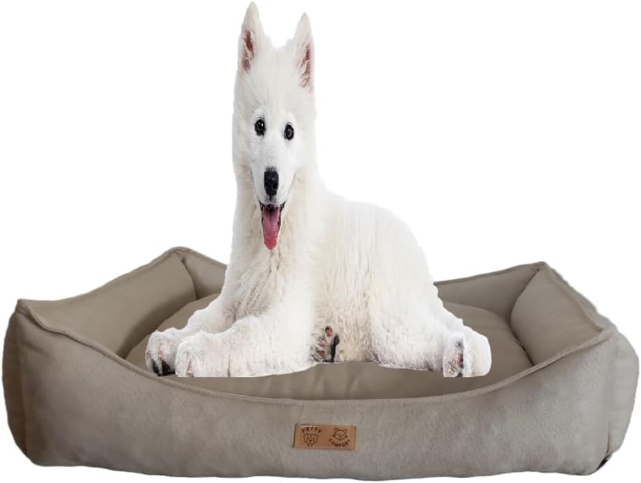 PETTY COMFORT-Kedi Yatağı-küçük ırk-Orta ırk-Büyük ırk-Jumbo köpek yatağı-Yıkanabilir-Silinebilir-Yerli üretim (Bej, XX-Large)