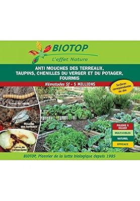 Biotop - Nematode Sf anti mouche terreaux, chenilles, fourmis 5M pour 10m2