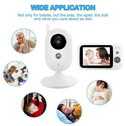 FLM BABY MONITOR CONTROLLO SONNO NEONATO CAMERA NOTTURNA 3.5" NUOVO CON MONITOR DA 3.5