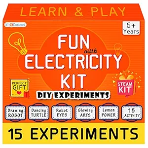 Kit4Curious Fun with Electricity Kit - Science Experiment Toys Birthday Gift for Genius Boys and Girls 6-14 Years