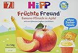 HiPP Früchte-Freund Banane-Pfirsich in Apfel 6x 50 g;