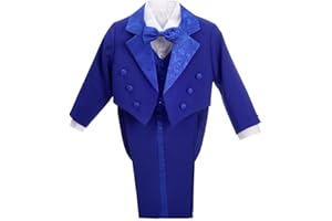 Lito Angels Completo Elegante per Bimbo Maschio Bambino, Smoking Set 5 Pezzi (Giacca, Camicia, Cummerbund, Pantaloni e Papillon)