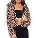 Produktbild Lurcardo Damen Mantel Mode Winter Warm Leopard Mantel Langarm Lose Große Größe Crop Jacke Winterjacke Coat Outwear Parka Überzieher