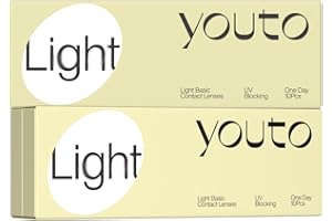 ‎YOUTO youto Tageslinsen mit Blaulichtfilter 10 Stück, helfen das Gefühl von müden & trockenen Augen zu reduzieren – Tageskontaktlinsen mit BC 8.7 mm, DIA 14.0 mm, UV Schutz & angenehmes Tragegefühl