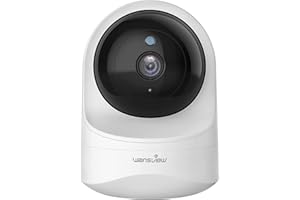 wansview Camera Surveillance WiFi Interieur 2K, Camera Bebe sans Fil avec Vision Nocturne, Alerte instantanée, Audio Bidirectionnel, Pan/Tilt pour Bébé/Animal- Q6 Blanche