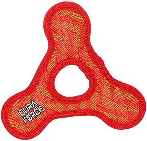 DuraForce Junior Triangle Ring Zig Zag Dog Toy, Red