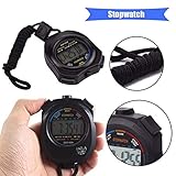 gaddrt Sportuhr Multifunktions-Digital-Sport-Timer, LCD Chronograph Digital Timer Stoppuhr Sport Zähler Kilometerzähler Watch Alarm (B)