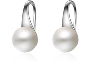 BROWOL 925 Sterling Silber Hypoallergen Perlen Ohrringe Ohrclips Ohrstecker Ohrhänger Ohrring Hoop Ohrringe Modische Schmuck