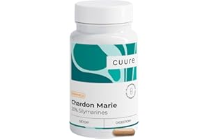 Chardon Marie Detox Foie - CUURE - 30 Jours - 5 Fois Plus Assimilable Avec Phytosome® - 20% de Silymarine - Regénération & Protection du Foie - Purification du Corps - Vegan - Fabriqué en France