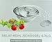 Produktbild Salatschüssel m. Kühlakku 4-tlg Edelstahl Salat-Kühl-Schüssel Picknick Camping