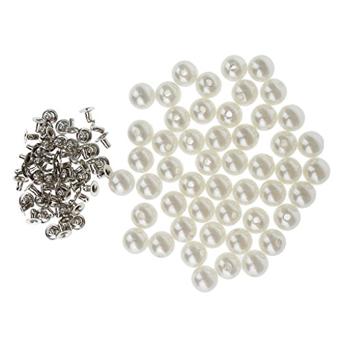 Gazechimp 50er Perlen Nieten Knöpfe Rivets leder Handwerk - wie bild, 10mm
