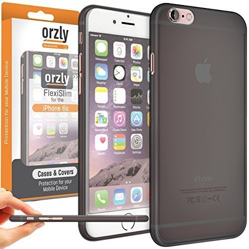 Orzly   - FLEXISLIM SUPER SLIM CASE  0 3mm  for iPHONE 6  Smallest Model   4 6 inch  - Caja DURO Funda en Semi Transparent NEGRO - Dise  ado por Orzly   exclusivamente para APPLE IPHONE 6  PEQUE  O VERSION - 4 7  Modelo  - 2014 Model SmartPhone   Tel  fono M  vil   Mini Phablet   Small iPhablet