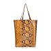 Produktbild SKUTARI original Damen Leder Shopper Vittoria Serpente Hellbraun | Handtasche in Schlangenleder-Optik mit eingenähter Innentasche | Beuteltasche Tragetasche | 36 x 38 x 13 cm