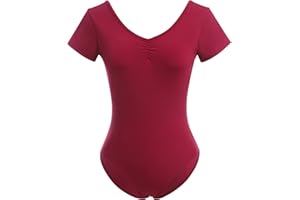 OBEEII Justaucorps Danse Femme Manches Longues Body de Danse Ballet Justaucorps Gymnastique Patinage Artistique Vêtements Sportswear