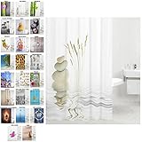 Sanilo Duschvorhang, viele schöne Duschvorhänge zur Auswahl, hochwertige Qualität, inkl. 12 Ringe, wasserdicht, Anti-Schimmel-Effekt (Balance, 180 x 200 cm)