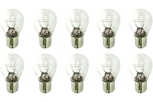 CARALL 10 Piezas de Bombillas Halógenas de 12V para Auto (P21/5W BAY15D 12V 21/5W)
