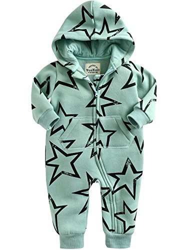 Vaenait Baby 0-24 Months Infant Winter Fleece Jumpsuit Rompers Twinkle Mint L