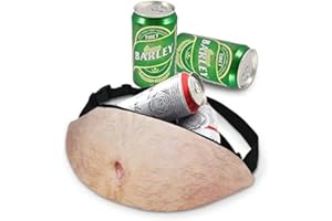 CAREIGN Secret Santa Gifts for Men,Funny Gifts for Men Him,Novelty Waterproof Belly-Shape Waist Bag, Christmas Presents for Dad on Birthday Anniversary