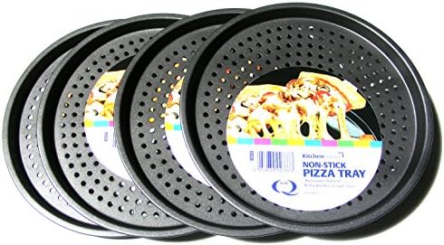 4 x 10 " INCH AERATED PERFORATED PIZZA BAKING TRAY / PAN / TIN - NON STICK - THIN BASE - 26CM