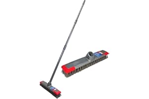 BEST HOUSE ANOTHER FINE PRODUCT Outdoor Broom - 1.2m Stick | 12" Head | Adjustable | Stiff Hard Brush | Scrub Brush long Handle | Sweeping Patio, Garden Yard Outdoor Driveway - By BEST HOUSE