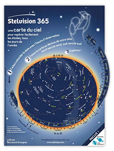 Télécharger Stelvision 365: Une carte du ciel pour repérer facilement les étoiles, tous les jours de l'année Livre PDF Gratuit