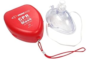 Primacare RS-6845 Red CPR Mask Hard Plastic Carrying Case