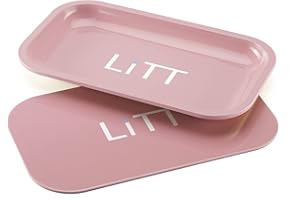 LITT Storage Metal Tray with Magnetic Lid | The Smart and Secure Way to Organise your essentials and Store | Compact Storage Tray for Accessories, Hidden Organiser | Large Pink