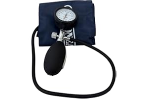 LAMONEA - Sfigmomanometro Manuale Professionale Aneroide Palmare con Pompa, Certificato CE - Misuratore di Pressione da Braccio con Pompetta e Custodia - Bracciale per Adulti - LAM/MC-30A